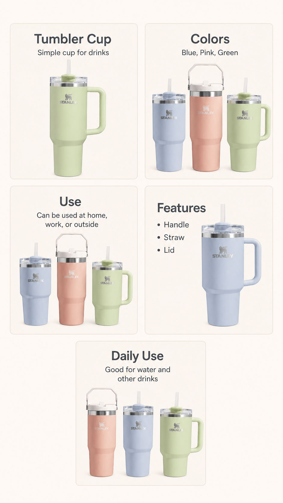 Tumbler drinkware Amazon listing — original images before redesign