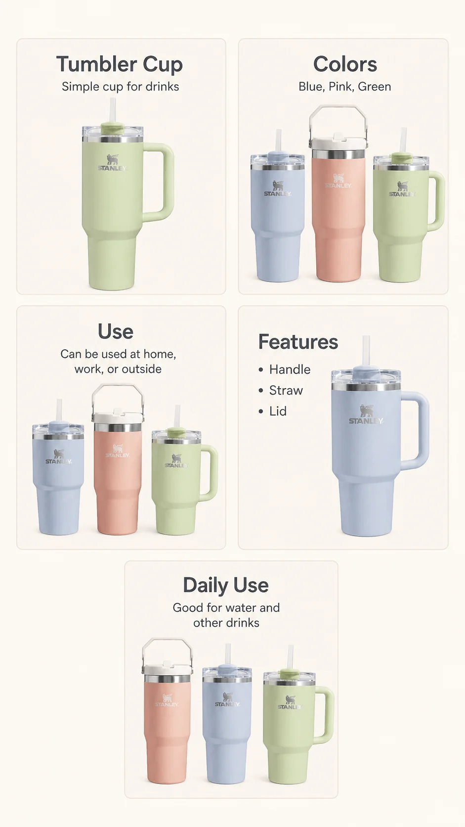 Tumbler drinkware Amazon listing — original images before redesign