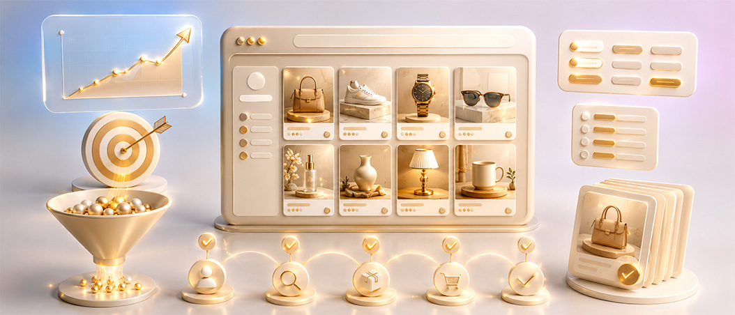 COSMO-optimized listing images — product in context, scale reference, specificity-heavy infographics