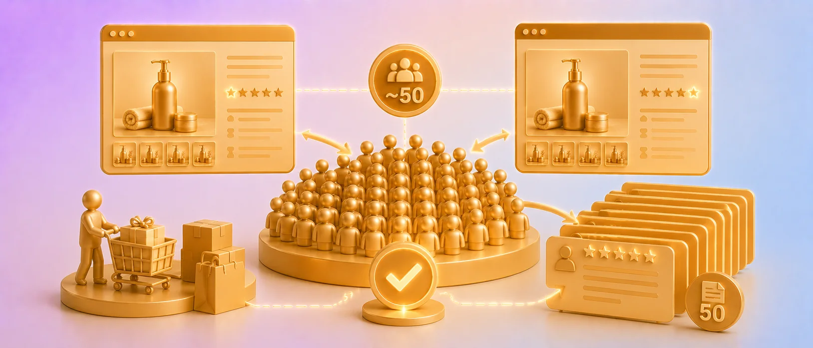 PickFu A/B test of two Amazon main images — 50 shoppers vote and explain why one wins